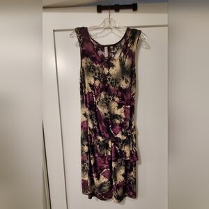 Purple Sleeveless Scoop Neck Mini Sundress
